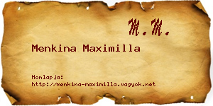 Menkina Maximilla névjegykártya